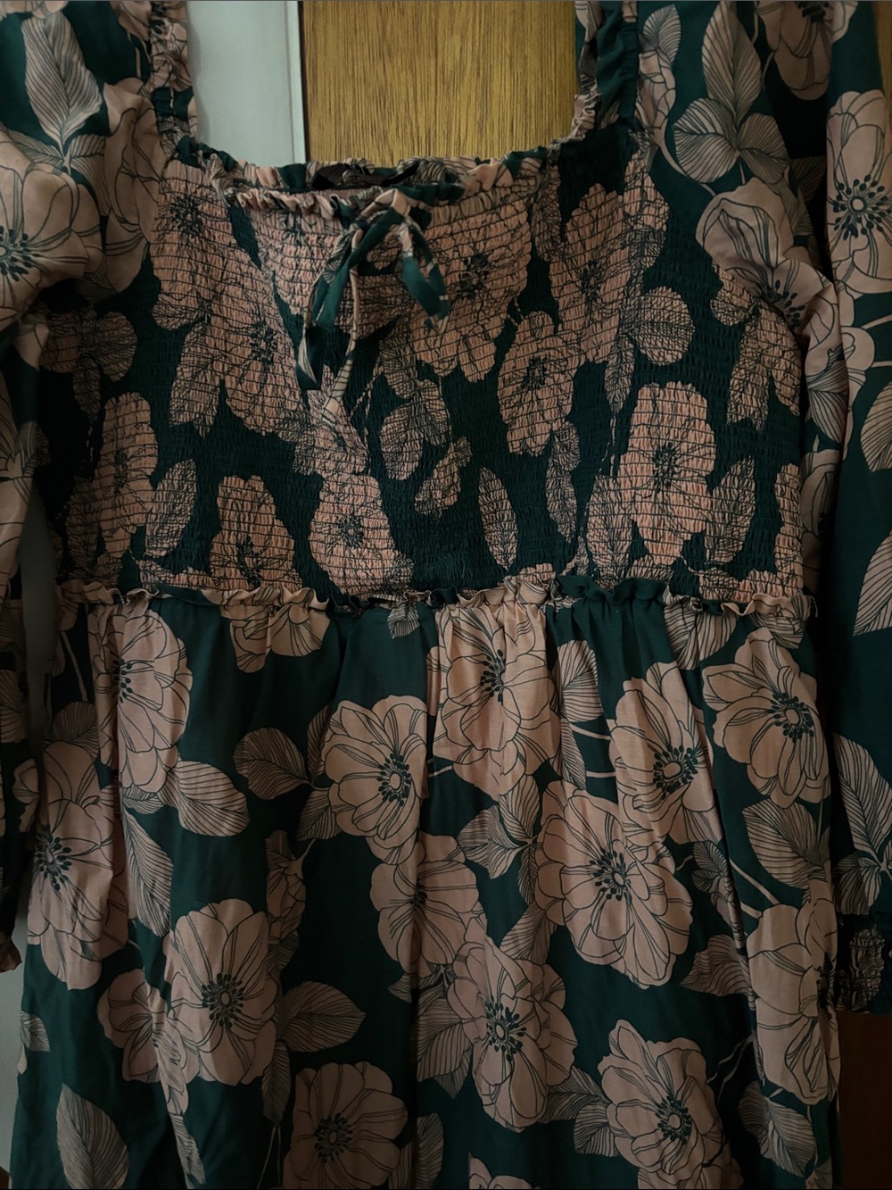 Vineyard Vines Dark Green and Blush Floral Maxi Dress - Picture 4 of 7